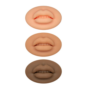 Realistic Soft Silicone Lips for Permanent Makeup Practice Dark Brown Color